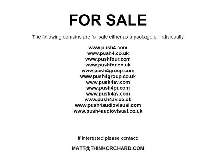 Push4 Domains For Sale